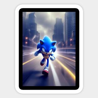 running hedgehog Sticker